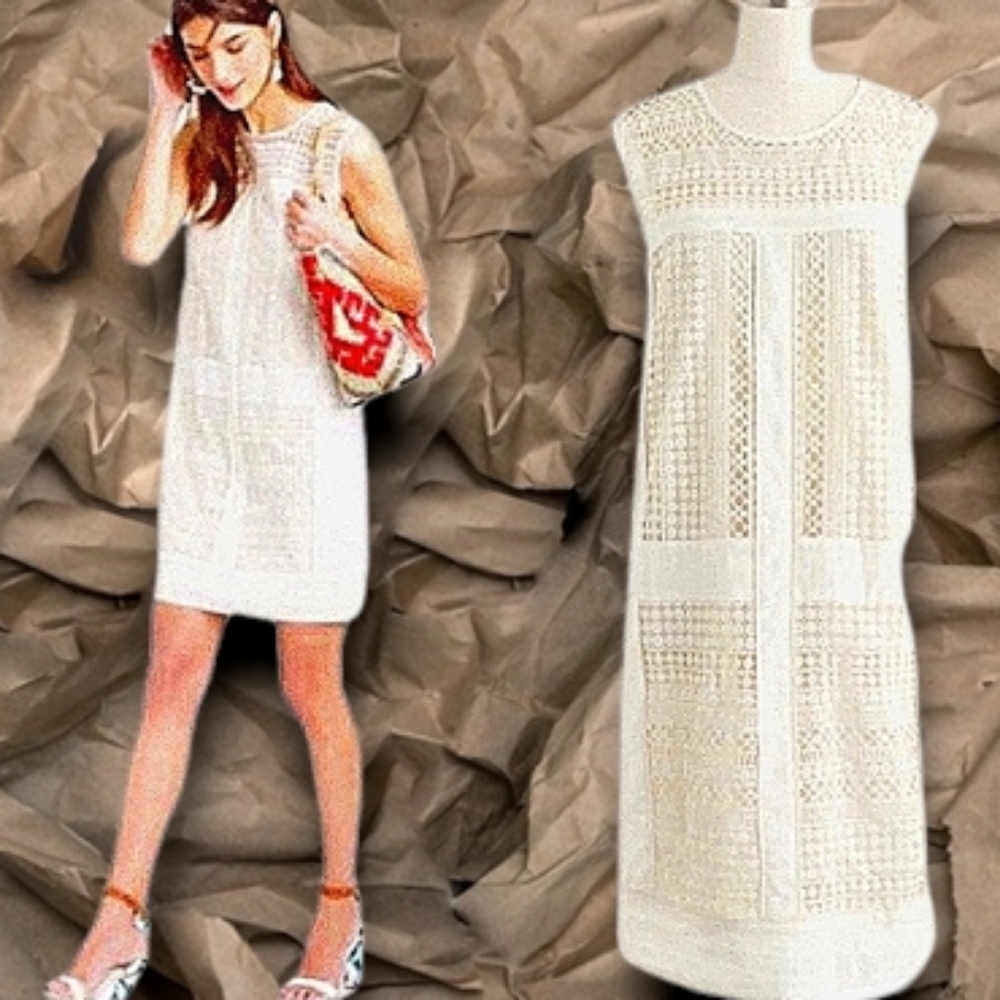 J CREW LACE Sleeveless Shift Dress EUC - Picture 2 of 9